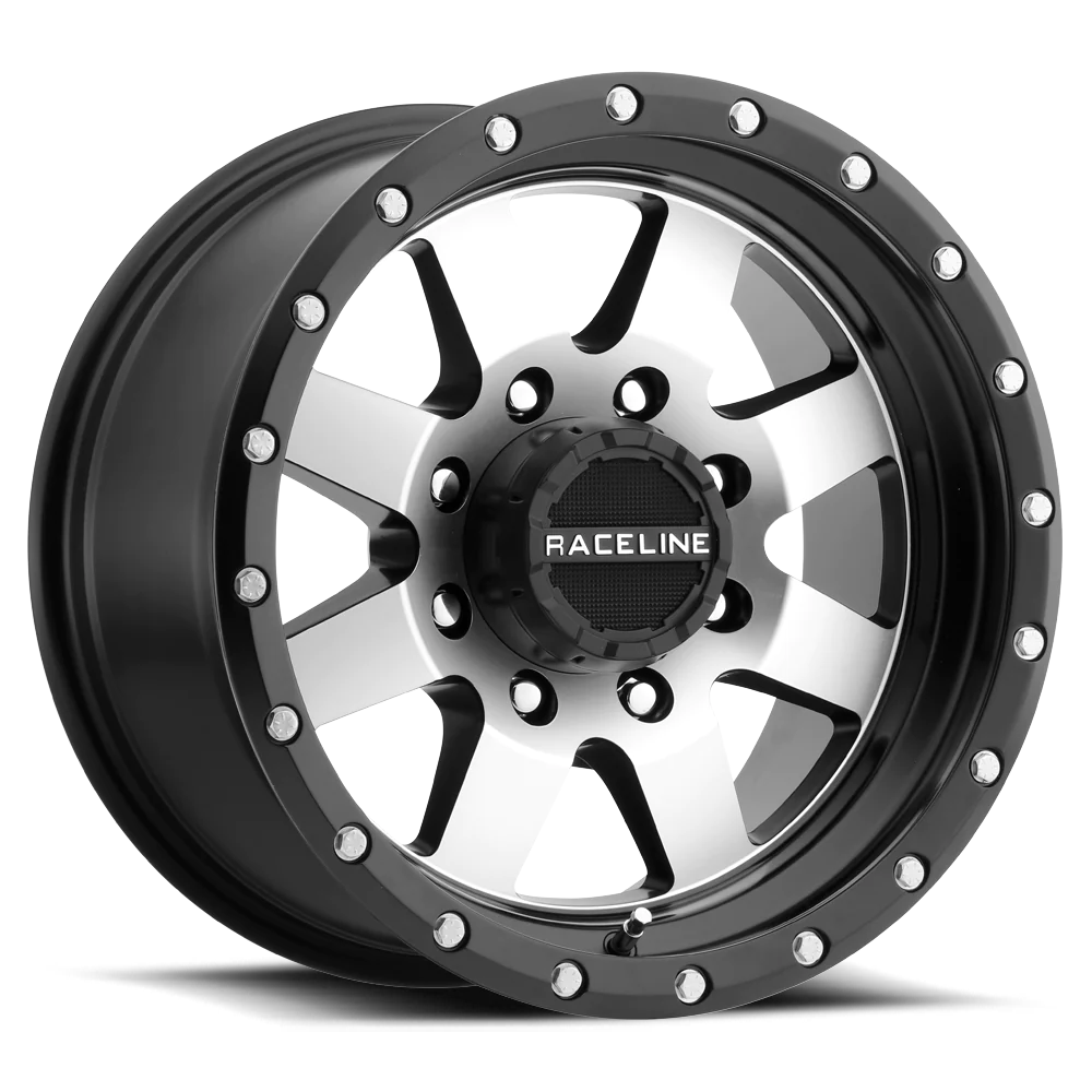 Raceline Defender 935M Machined - Black Lip- The Wheel Zone