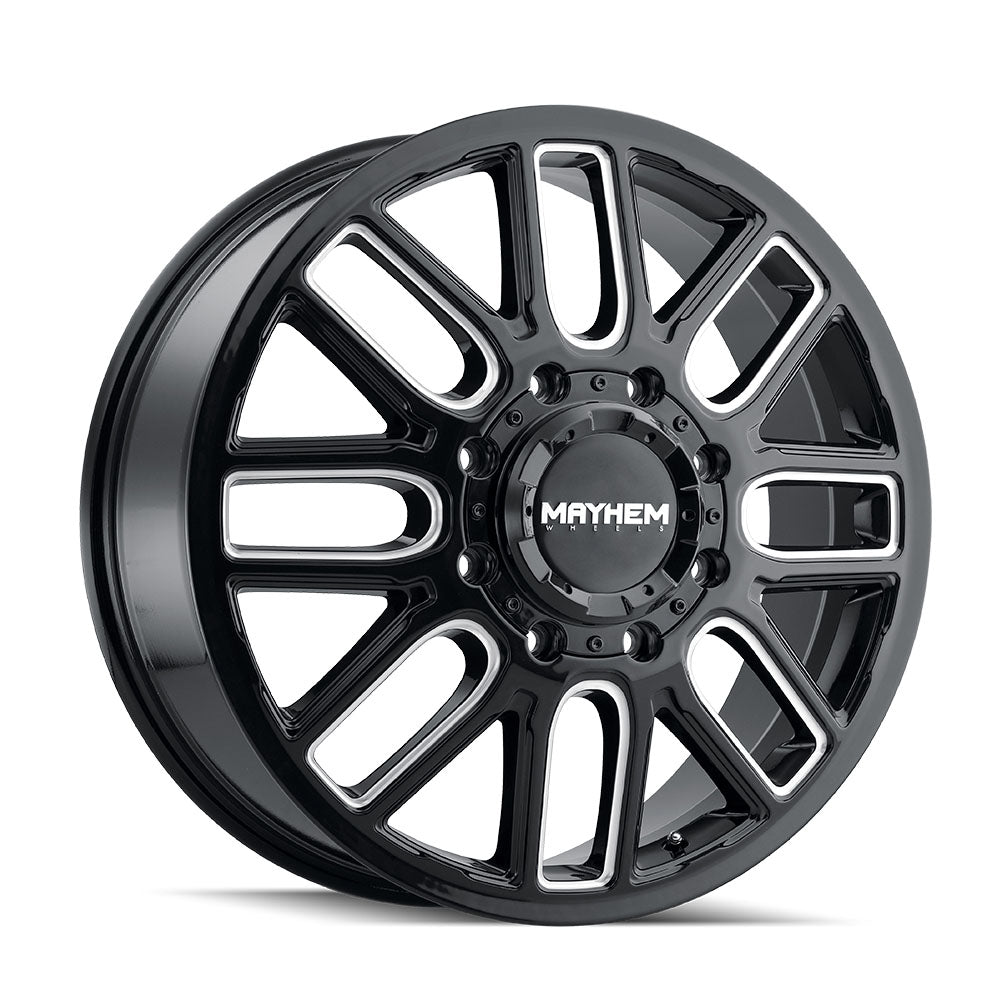 Mayhem Cogent Dually 8107 Gloss Black / Milled Spokes- The Wheel Zone