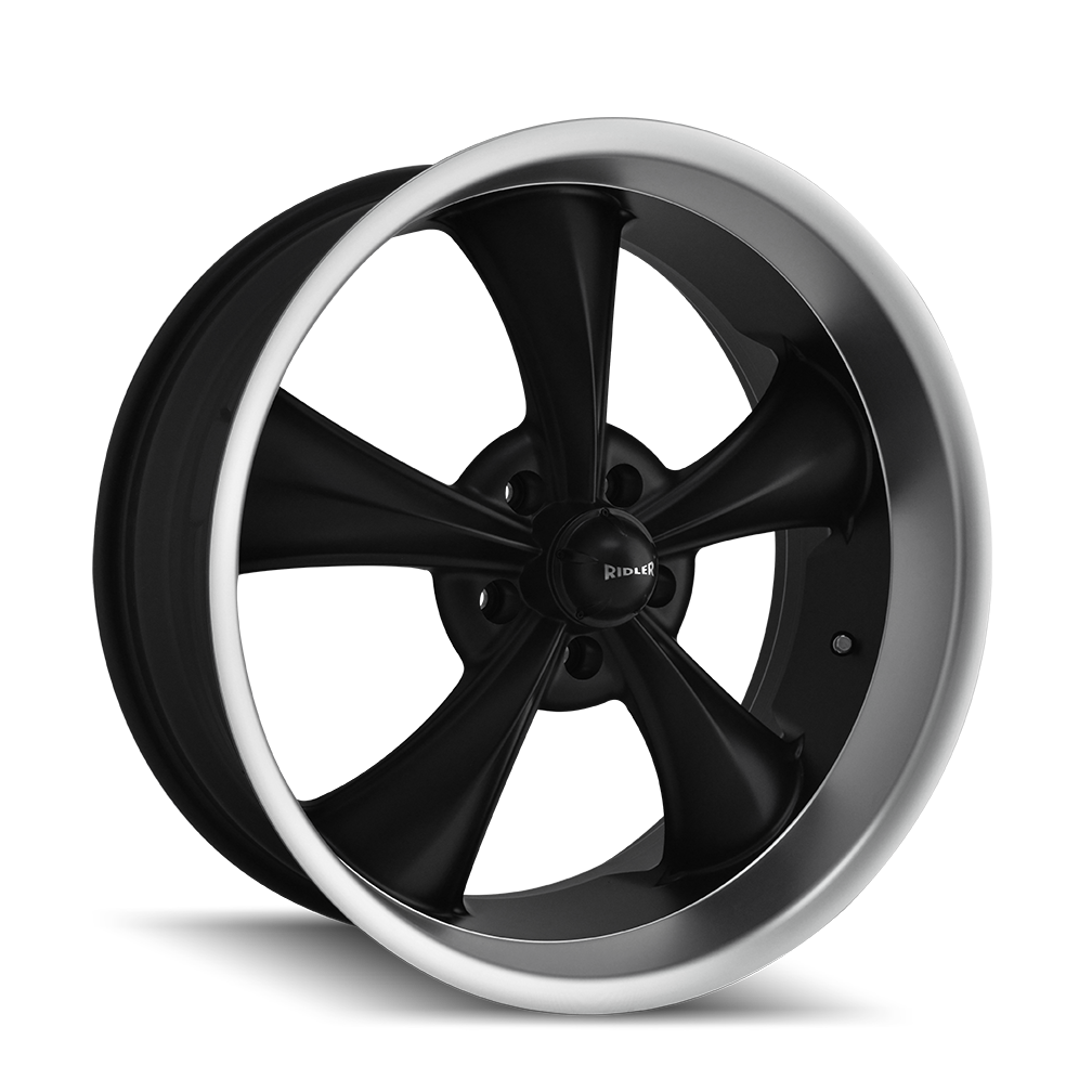 Ridler 695MB Matte Black / Machined Lip- The Wheel Zone